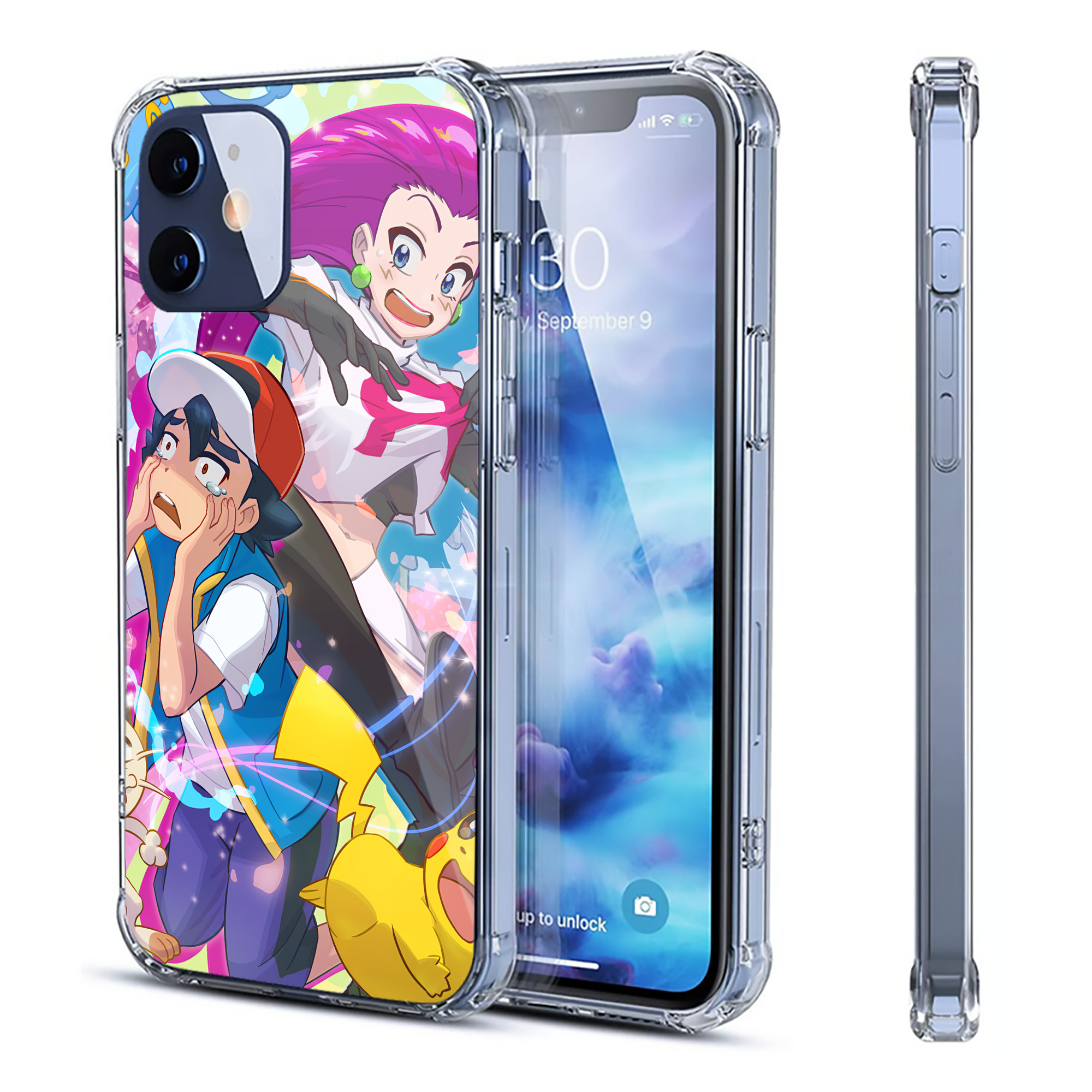 （画像用） ポケットモンスター Pokémon 【iPhone 12シリーズ対応】透明スマホケース（クリアソフトケース）